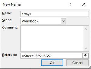 Using array constants in Excel