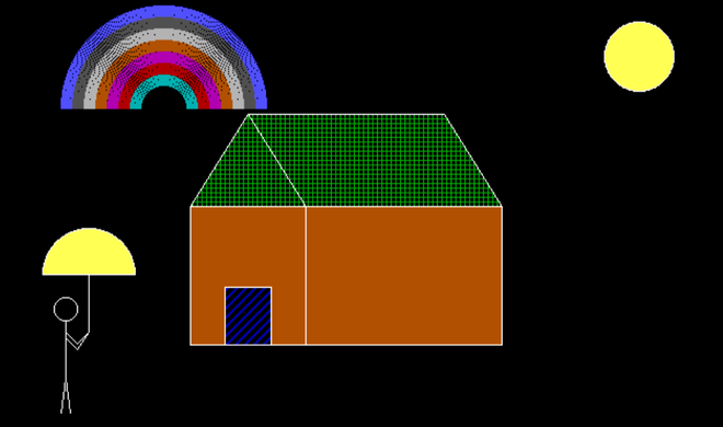 Rainbow appears on key press