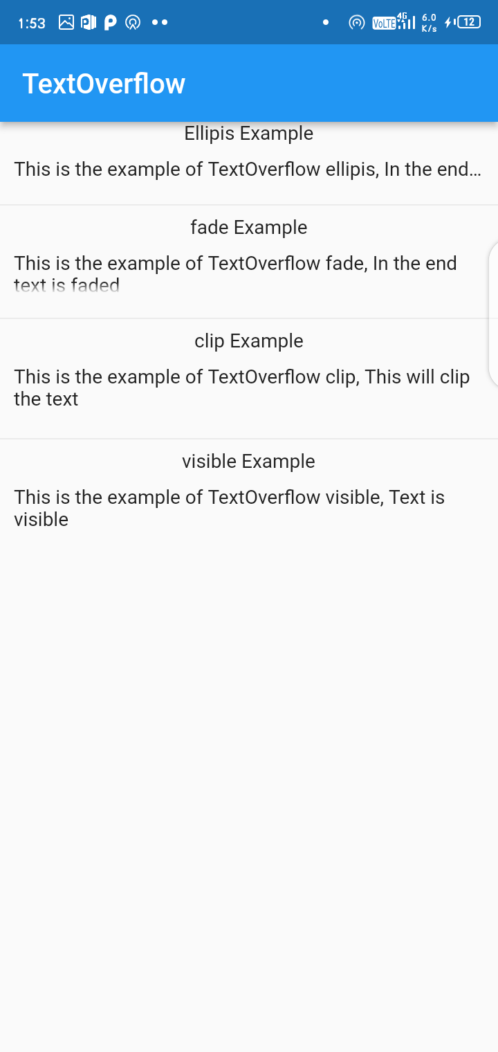 Flutter - TextOverFlow - GeeksforGeeks