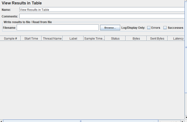 View Results in Table