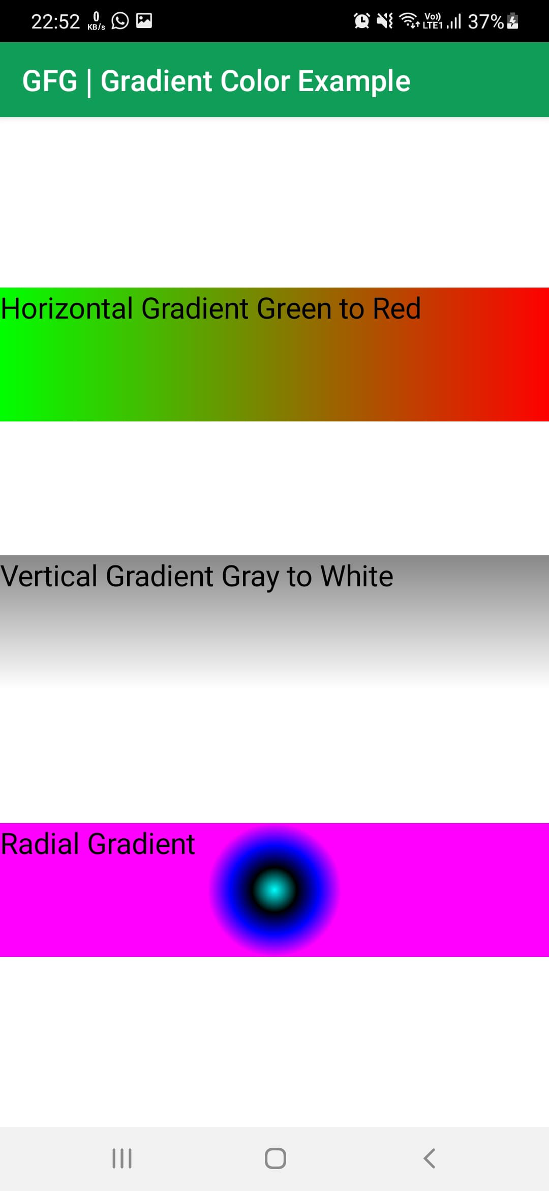 Color Gradient Android Jetpack Compose: Màu sắc luôn là yếu tố quan trọng trong thiết kế ứng dụng, và Color Gradient trong Android Jetpack Compose là công cụ giúp bạn tạo ra hiệu ứng màu sắc tinh tế và đầy màu sắc. Với Color Gradient, giao diện ứng dụng của bạn sẽ trở nên sống động và thu hút ngay từ cái nhìn đầu tiên. Hãy xem hình ảnh liên quan để khám phá ngay tính năng Color Gradient trong Android Jetpack Compose.