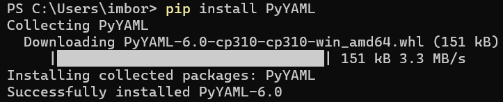 Installing-PyYAML