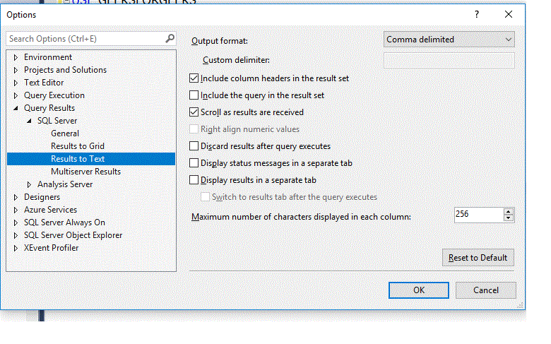 Sql Query To Export Table From Database To Csv File Geeksforgeeks 5110