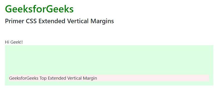 Primer CSS Extended Vertical Margins - GeeksforGeeks
