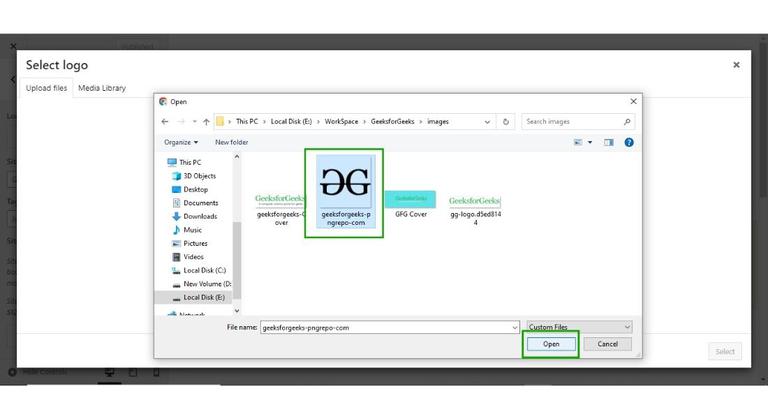 How to Add Custom Logo to WordPress Website ? - GeeksforGeeks