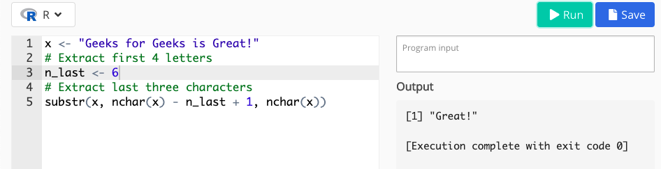 Extract First Or Last N Characters From String In R - Geeksforgeeks