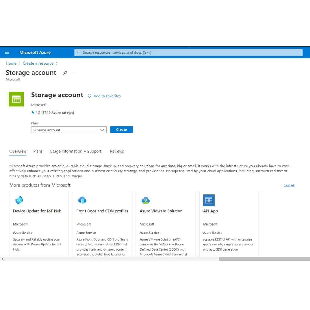 Microsoft Azure Storage Accounts