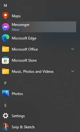 Facebook-Messenger-app-will-show-in-the-start-menu