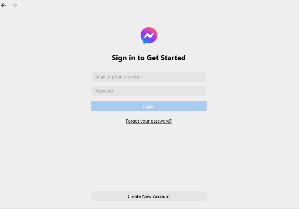 Sign-in-to-the-facebook-messenger-app