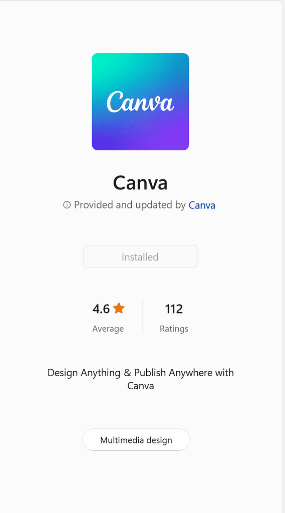 Canva instal the new for windows