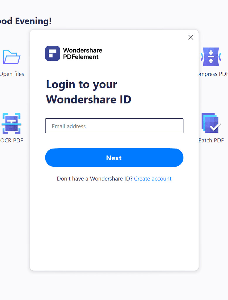 Signup-into-Wondershare-Account