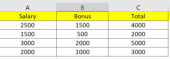 Excel Sheet