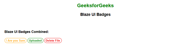 Blaze UI Badges - GeeksforGeeks