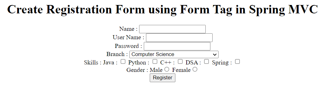 Spring Boot Form Handling Tutorial with Spring Form Tags and JSP