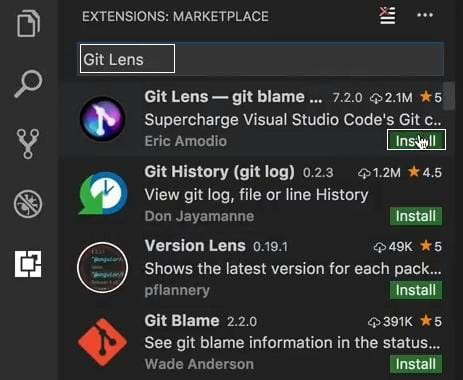 Installing-gitlens
