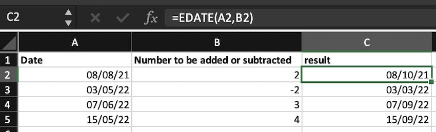 EDATE-function