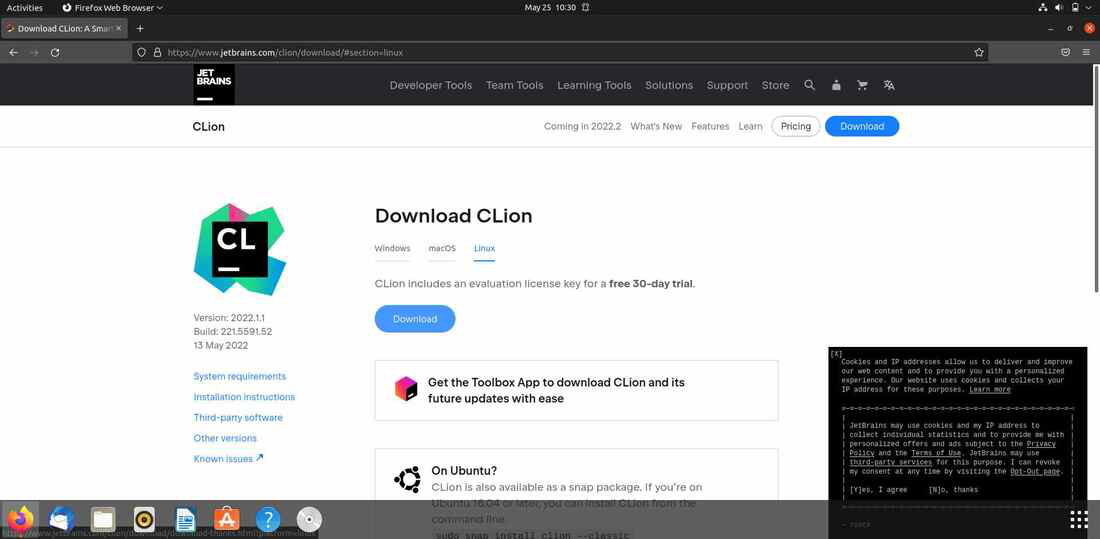 Как установить компилятор на clion linux