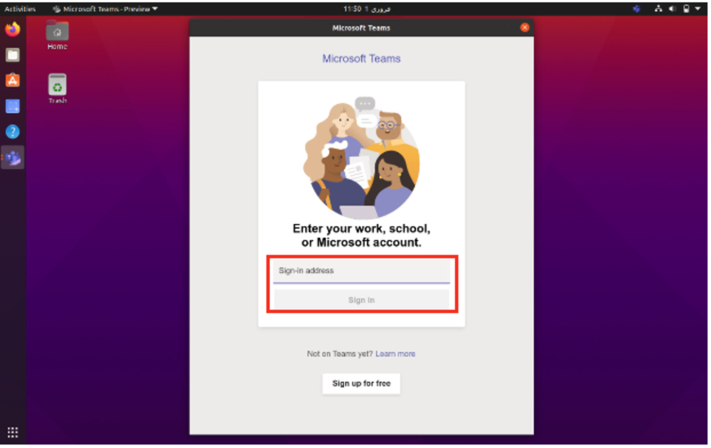 Installing Microsoft Teams using the GUI