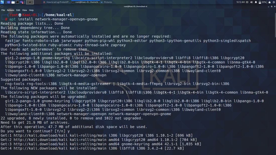 Installing Network Manager for OpenVPN