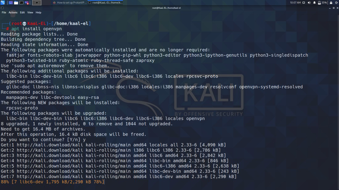 Does Kali Linux have a VPN?