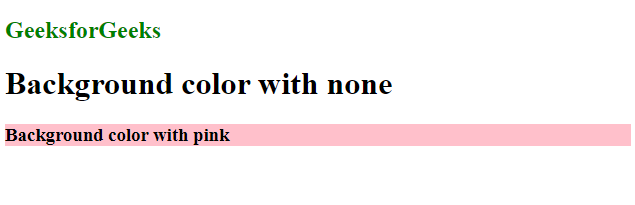 Is Background-Color:None Valid Css ? - Geeksforgeeks