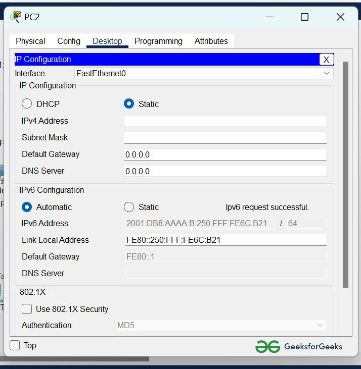 how to set ipv6 default gateway in cisco switch