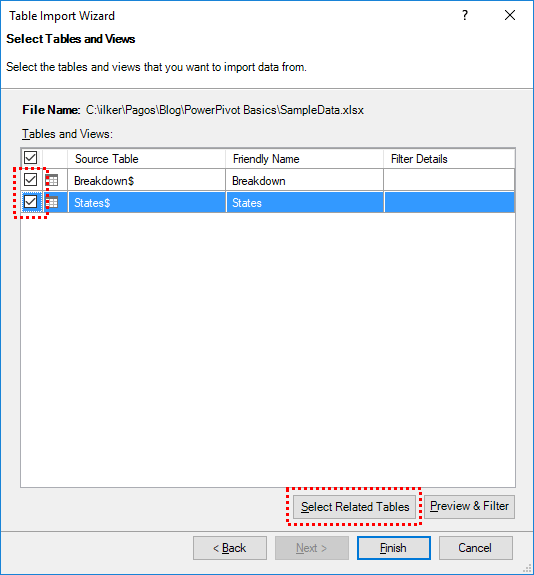 Selecting-tables-and-sheets