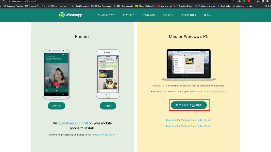 how to download whatsapp on my mac