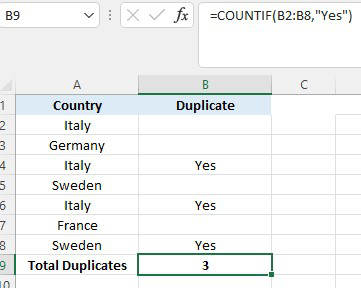 How to Count Duplicate Values in a Column in Excel GeeksforGeeks