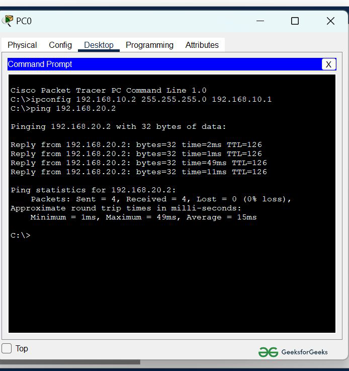 RIP Routing Configuration Using Routers In Cisco Packet Tracer GeeksforGeeks