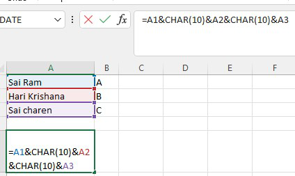 excel alt enter