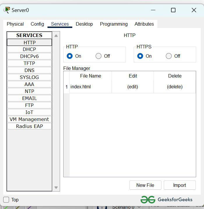 Configuring DHCP And Web Server In Cisco Packet Tracer GeeksforGeeks