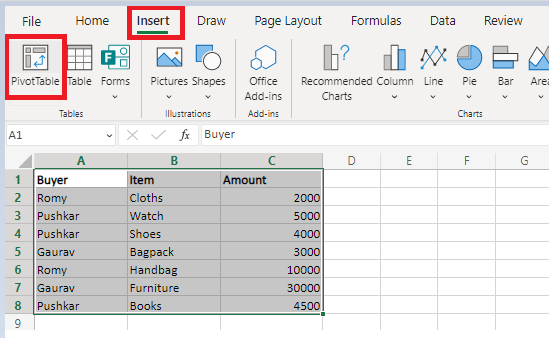 Pivot-table