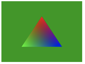 Output WebGL triangle