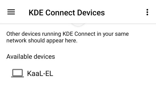 KDE-Connect Interface Android