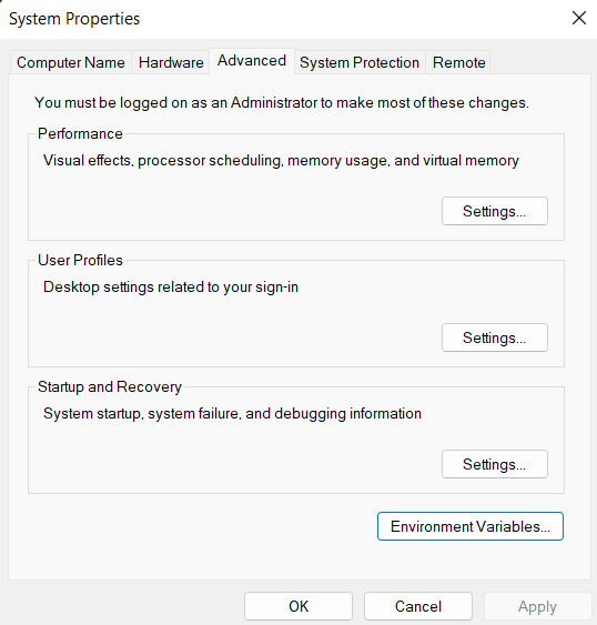 Step 2 - Configuring Environment Variables