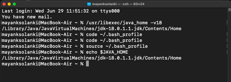 Step 2 - Refreshed JAVA_HOME Environment Variable