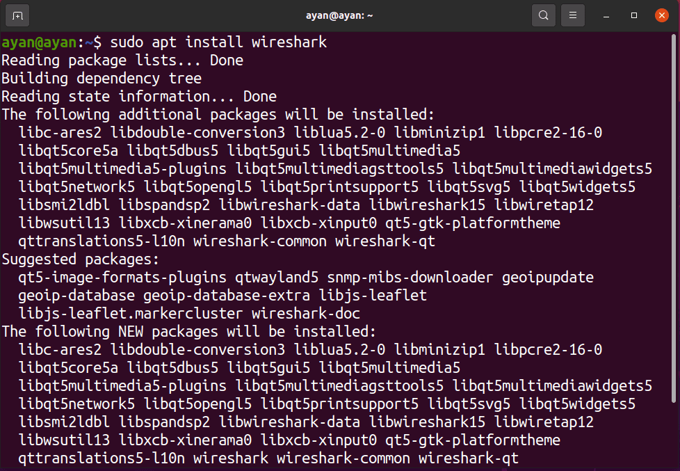 install wireshark linux