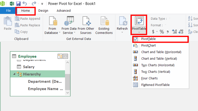 Selecting-pivot-table