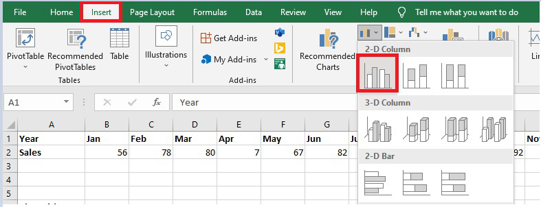 Selecting-column-chart