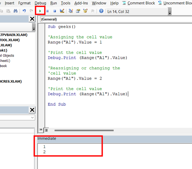 get-set-or-change-cell-value-in-excel-vba-geeksforgeeks