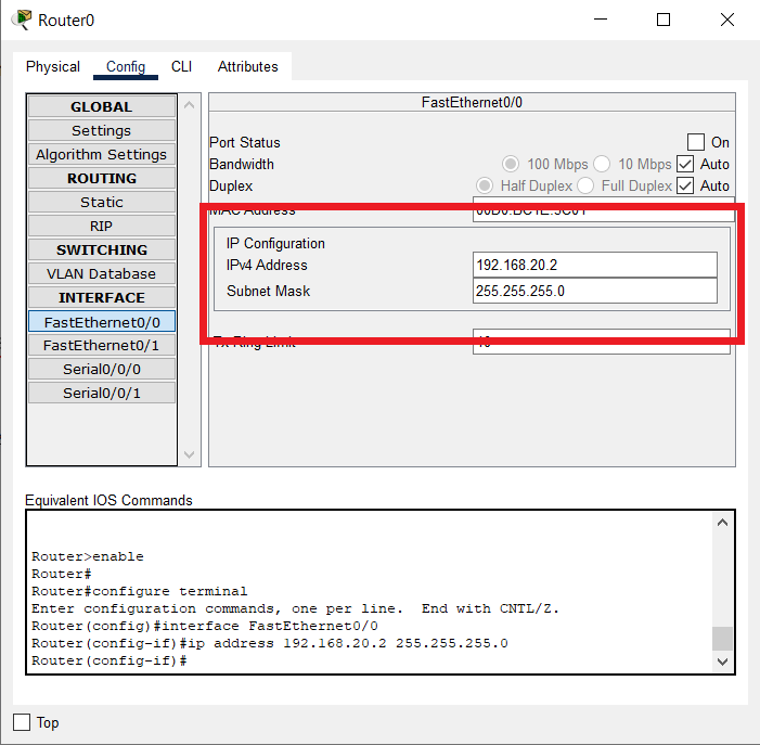 ip address can be assigned to an internet interface