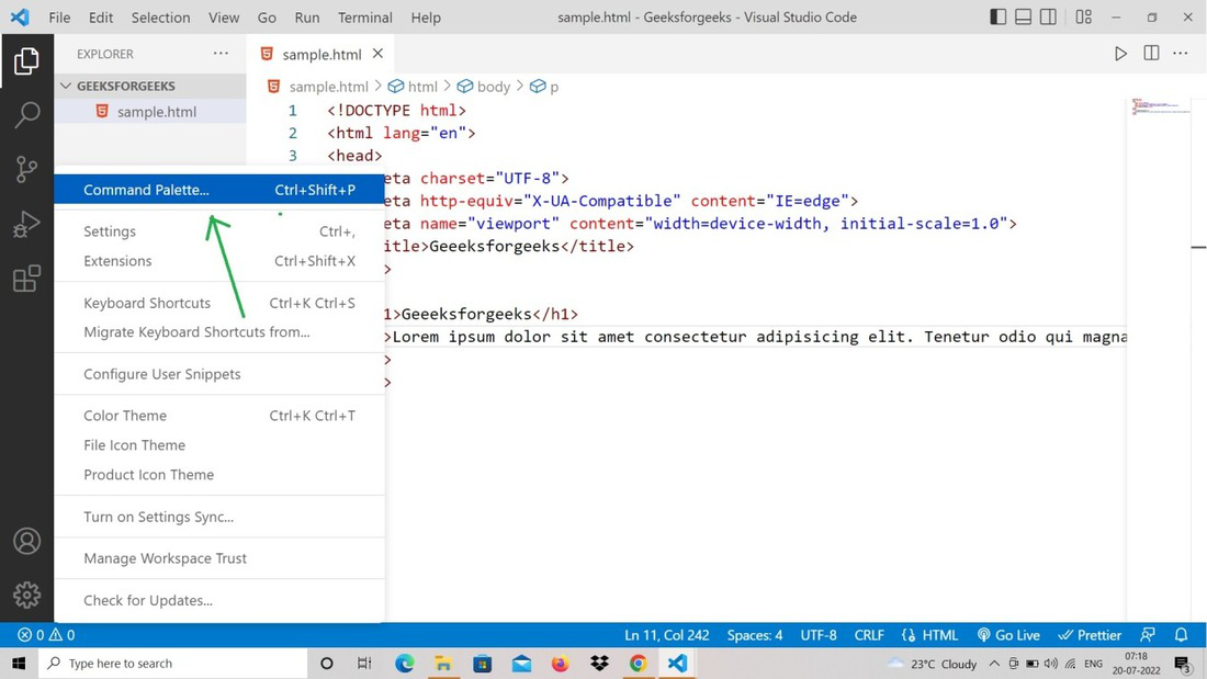 How To Enable/Disable Word Wrap In Visual Studio Code? - Geeksforgeeks