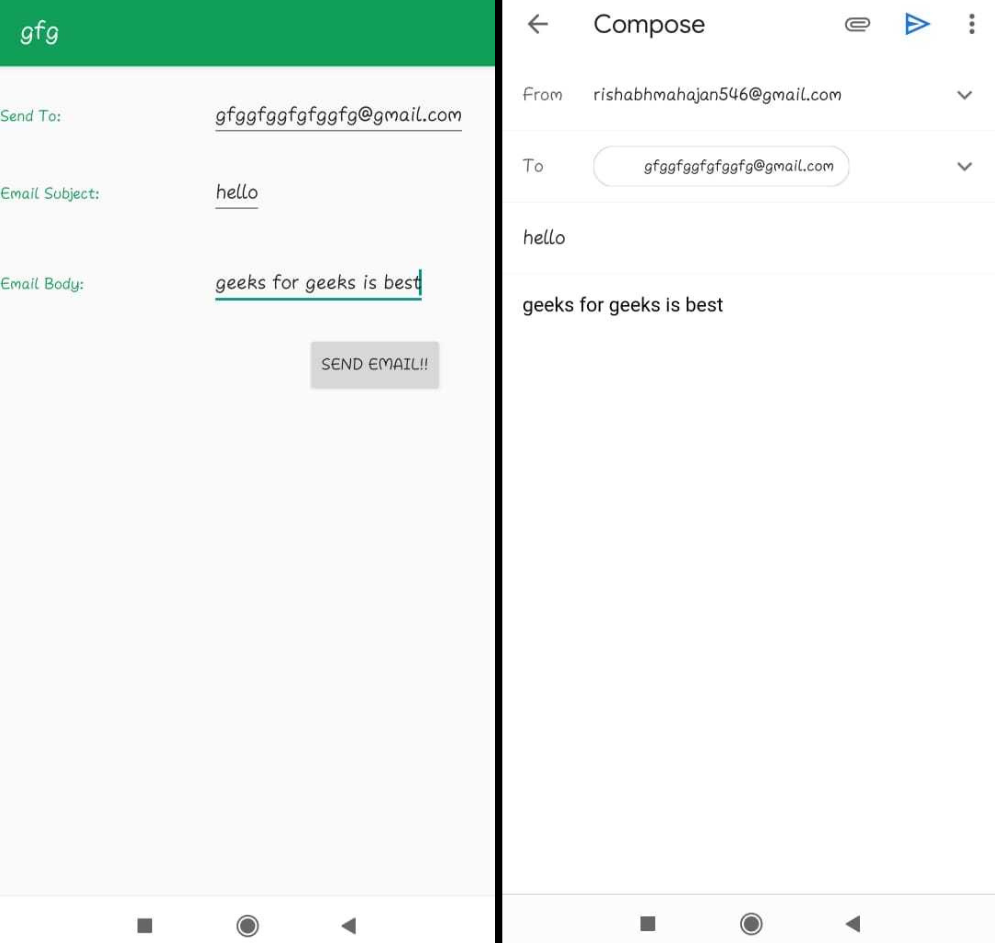 How to Send an Email From an Android Application? - GeeksforGeeks