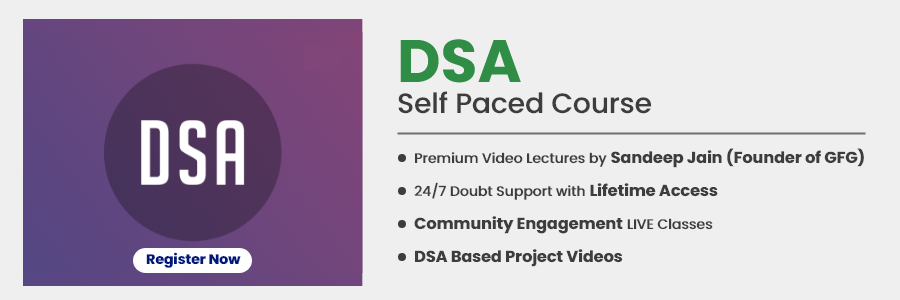 DSA Self Paced Course