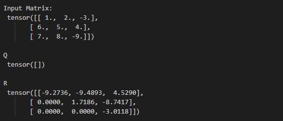 QR Decomposition of Square Matrix