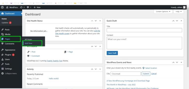 How to create the separate blog page in WordPress ? - GeeksforGeeks