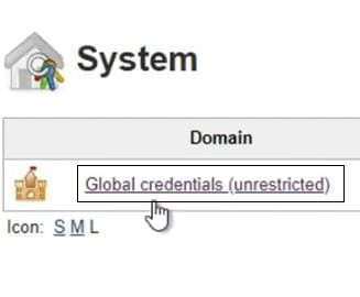 Clicking-global-credentials