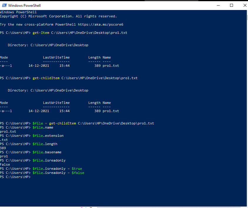 How to find the file properties using powershell - GeeksforGeeks