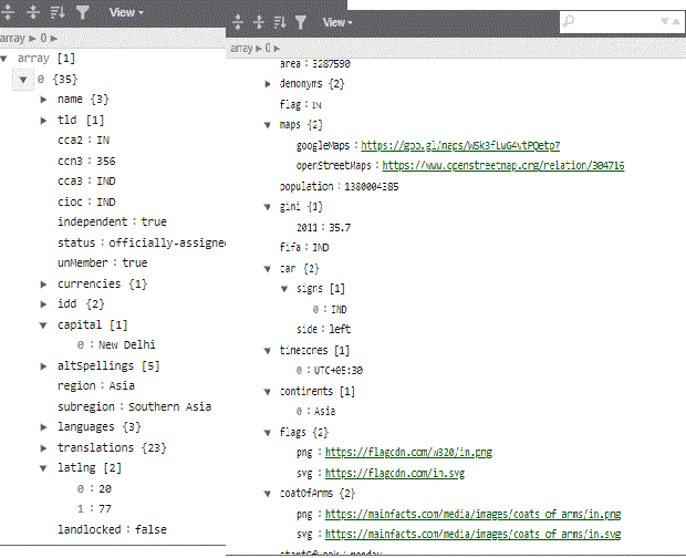 Corresponding JSON Response